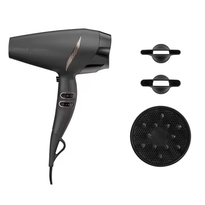Remington Secador Supercare PRO 2200 AC7200 - 2200W, motor AC, acondicionamiento iónico, 3 temperaturas y 2 velocidades, ráfaga de aire frío, 2 concentradores y 1 difusor - 1