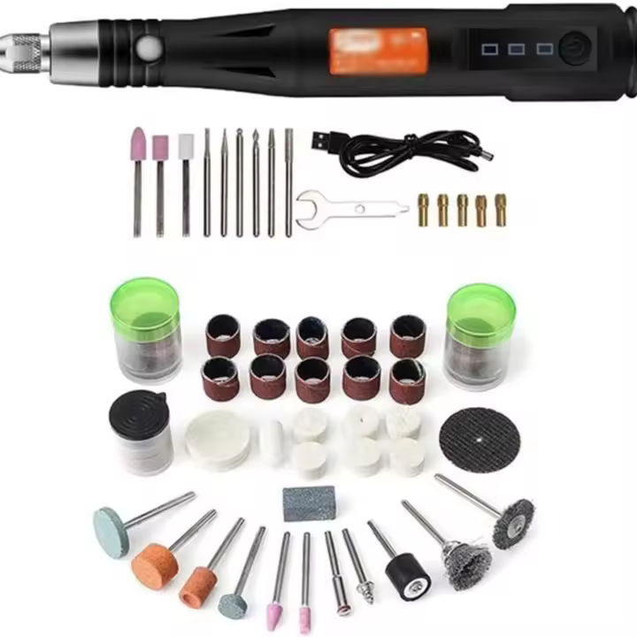 Mini Taladro Rotativo Inalámbrico 105PCS Kit de Herramientas de Alta Velocidad 5V para Iluminación y Décoración - 1