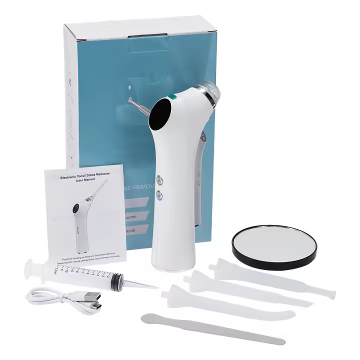 Kit De Eliminador De Pedrascas Adenoides Electrónico Con Luz LED 3 Modos De Succión Limpieza Oral Herramienta De Limpieza De La Boca Cuidado De La Salud Oral - 1