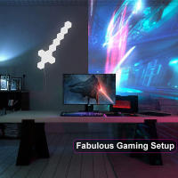 Luz De Pared Hexagonal Con Control Remoto Y Luz LED RGB Modulable USB Colorida Luz Nocturna Geométrica DIY Para Decoración De Hogar - details 11