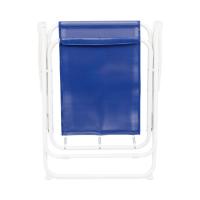 STARLEY-Silla de Playa Plegable Estructura Metal Blanco y Asiento de Poliéster,máx.110kg,Silla Para Exteriores,Playa, Jardín, Terraza,41x52x75cm - details 3