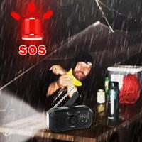 Radio de iluminación con manivela manualduraderaalimentada por energía Solarpara supervivencia al aire libre y Camping,Radio de cuerda recargable por USBcarga móvilRadio FMlinterna LED - details 11