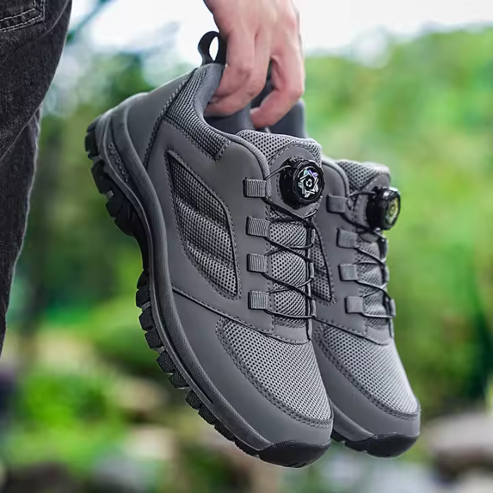 Zapatos De Senderismo Para Hombre Color Sólido Cómodos Antideslizantes Deportivos Ligeros Transpirables Resistentes Al Desgaste Zapatillas De Caminar Al Aire Libre - 1
