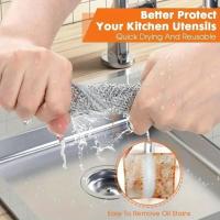 5-30pcs Paño De Limpieza Para Alambre Doble Cara Grueso Para Metal Plata Rags De Cocina Limpieza De Ollas Y Tazones Toallas Herramientas De Limpieza - details 6