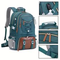 Mochila para hombre: Nailon duradero, Diseño de múltiples bolsos para computadora portátil y artículos Esenciales, Bolsa de viaje, Bolsa de montañismo, mochila Oxford - details 2