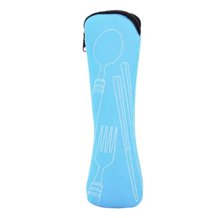 Bolsa De Almacenamiento De Juego De Cubiertos Portátil Para Viaje Y Camping Bolsa Para Cuchillos Cucharas Y Tenedores - 1