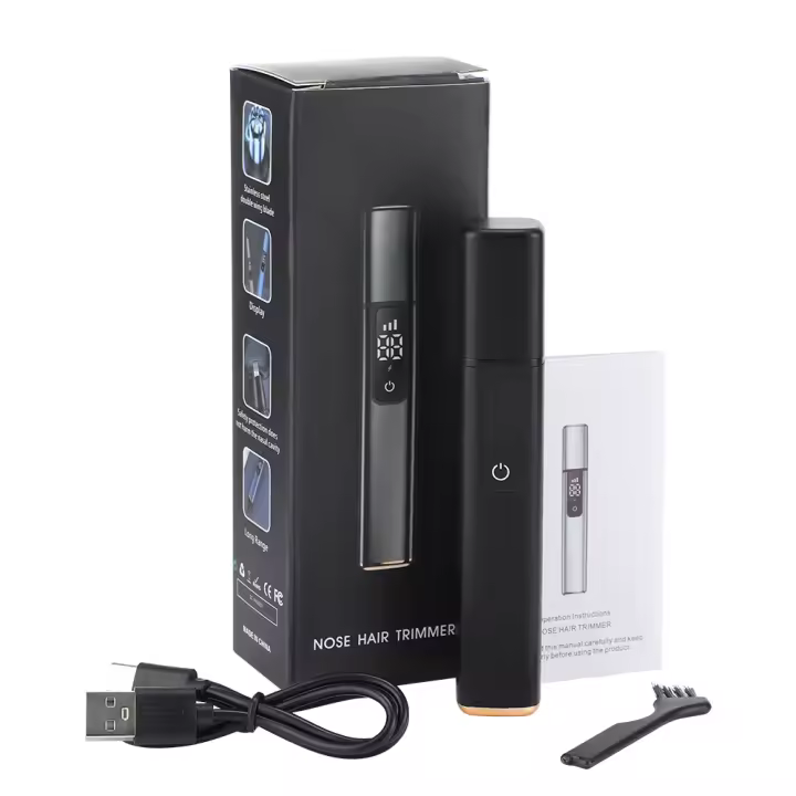 Cortadora de pelo de nariz eléctrica con pantalla Digital, afeitado multicinético Unisex, completamente automático, lavable, recortadora de nariz - 1