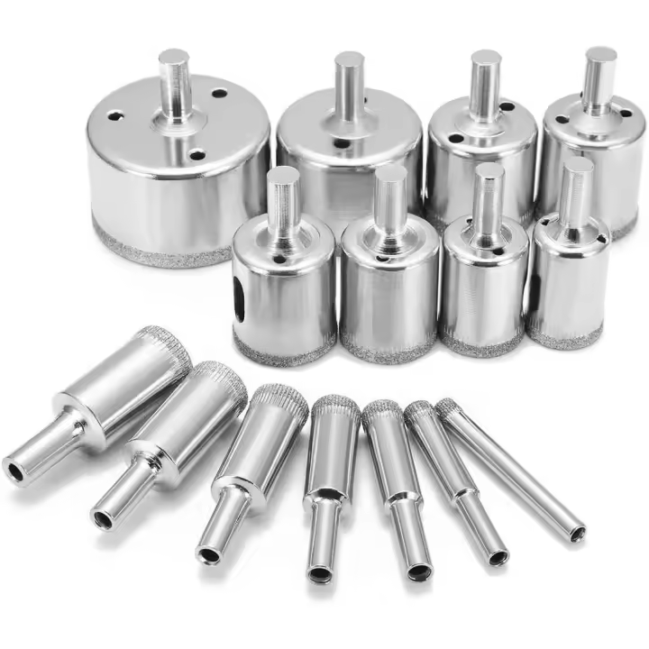 15 Brocas de Diamante para Sierras de Corona, Sierras de Corona de Diamante para Vidrio, Cerámica, Porcelana, Mármol, baldosas y granito, 6-50mm - 1