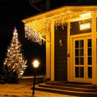 Luces De Navidad LED De Garland 4M AC 220V Cadena De Icicles Para Exterior Decoración De Jardín Y Calle Luz De Fiesta Caliente Blanca - details 2