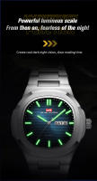 Reloj De Cuarzo Para Hombre 2024 Lujo Resistente Al Agua 3ATM Cronógrafo Deportivo Acero Inoxidable Con Fecha Reloj De Mano Para Hombres - details 8