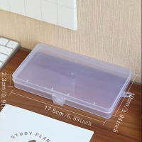 Caja De Almacenamiento Para Escritorio De Estudiantes De Tamaño Grande Organizada Y Ordenada De Plástico Transparente - details 1