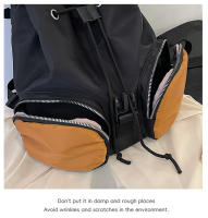 Mochila pequeña y sencilla de ocio para mujer, estilo nuevo de verano, mochila de color contrastante a la moda para estudiantes universitarios, bolso de viaje de ocio. - details 15