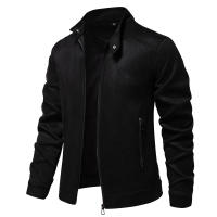 2024 nueva chaqueta de otoño e invierno para hombre, chaqueta versátil de color sólido a la moda para hombre, ropa de trabajo de gamuza, chaqueta para hombre - details 4