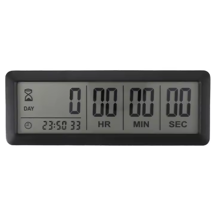 Big Digital Countdown Timer Clock - 999 Cuenta atrás Reloj Temporizador para la graduación Lab Kitchen (negro) - 1