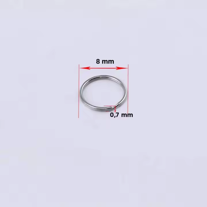 50pcs Conector De Llavero Para Fabricación De Llaveros DIY Hallazgos Metálicos De Plata De Titanio Para Toda La Vida - 1