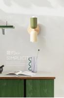 Lámpara De Pared Colorida Nórdica Minimalista Moderna Para Dormitorio Y Sala De Estar Luz De Pasillo Ideal Para Habitación De Niños Decoración De Hogar E27 Sin Bombillas Incluidas - details 0