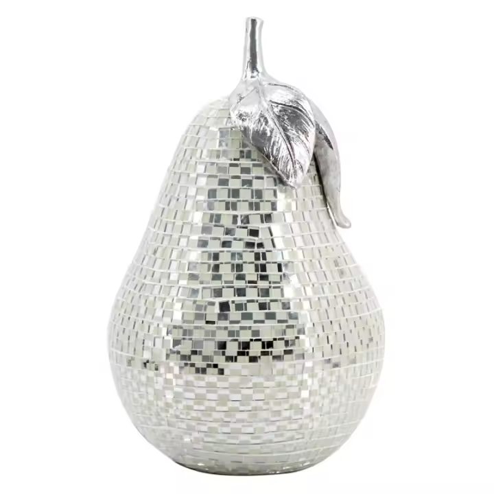 Signes Grimalt ORIGEN Home Decor Pera Varios | Figura de Pera Plateado - 21x13x13cm 33791 - 1