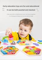 Juguetes Educativos Montessori Para Niños Bloques Temáticos De Madera Creativos Y Tridimensionales Para Conocer Colores Y Formas - details 1
