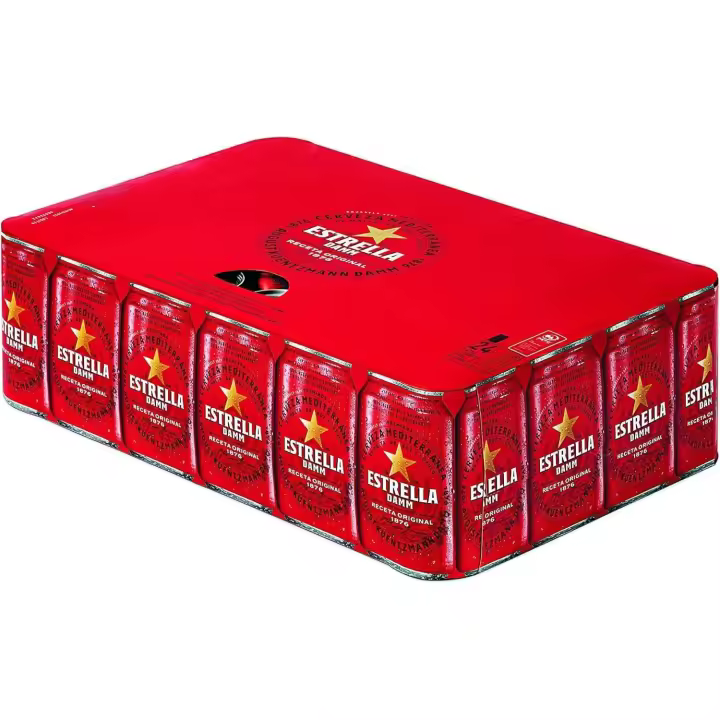 Estrella Damm Cerveza - Caja de 24 Latas x 330 ml - 1