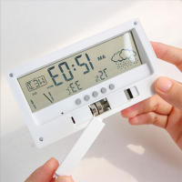 Termómetro Y Higrómetro Digital LCD Con Alarma Para Hogar Multifuncional Para Niños Y Estudiantes Medidor De Temperatura Y Humedad Con Pantalla De Alarma - details 3