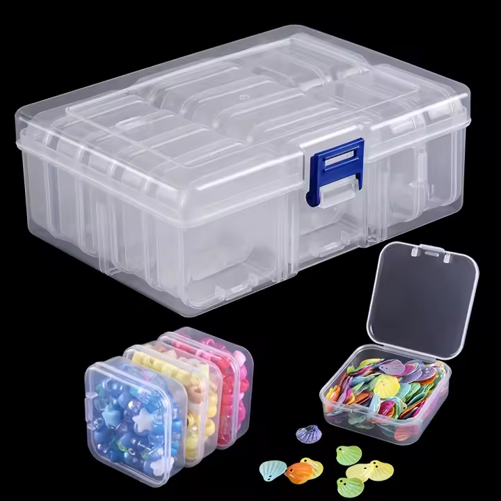 Caja De Almacenamiento Para Pintura Diamante DIY Bordado Joyería Arte De Uñas Mosaico De Strass Multifuncional - 1