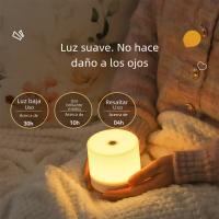 Lámpara De Noche LED Recargable Por USB Con Toque 3 Colores Protección Ocular Regulación Sin Pasos Para Lectura En La Habitación - details 3