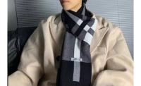 Bufanda De Invierno Para Hombre Mantener Caliente Estilo Casual Diseño De Marca Tejido De Punto Patchwork Cashmere Bufanda Neckerchief AC2228 - details 1