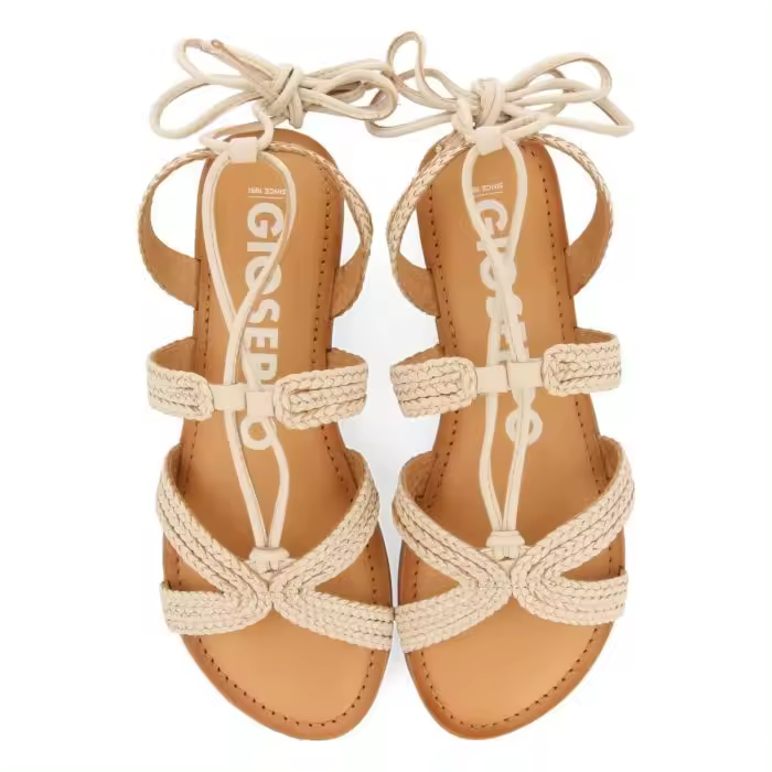 GiosEppo SANDALIAS PLANAS DE PIEL OFF-WHITE TRENZADAS CON CORDONES DARNEY 69130-P Sandalia - 1