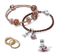 Pandora - Pulsera de cuero con Cierres de El Rey León de Disney - Plata de Ley - details 1