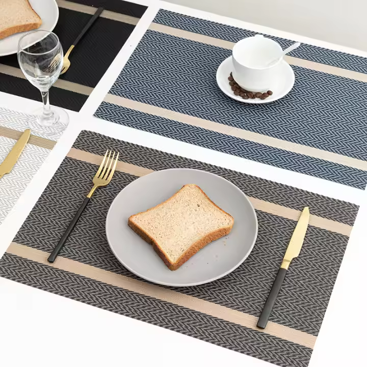 Mantel De Comedor Resistente Al Agua Y a La Grasa Estilo Japonés Aislante Para Restaurante Y Café Matriz De Plástico Rectangular Decoración Moderna - 1