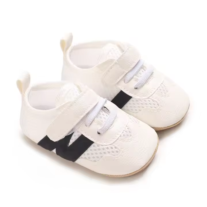 Zapatos Deportivos Infantis Color Bloqueados Antideslizantes Y Cómodos Para Caminar Suela De Goma Tallas 0-18M Hombres - 1