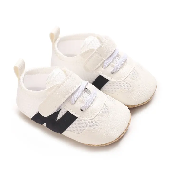 Zapatos Deportivos Infantis Color Bloqueados Antideslizantes Y Cómodos Para Caminar Suela De Goma Tallas 0-18M Hombres - 1
