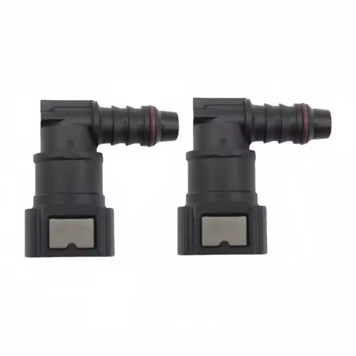 Conector de Línea de Combustible Curvado 9.89 ID8 Conector de Gas Rápido Filtro de Combustible 90° Accesorios de Coche Universal para Todas las Raças - 1