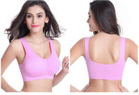 Sujetador Deportivo Para Mujer Con Almohadones Top De Yoga Running Gimnasio Fitness Transpirable Sin Cierre De Nylon Y Elástico - details 3