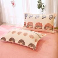 Funda De Almohada De Flannel Fleece Suave Y Cálida Impresión Reactiva 48x74cm Cubierta De Almohada De Coral Fleece Para Hogar Y Hotel - details 4