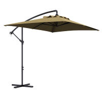 Outsunny Parasol Excéntrico 294x193 cm Sombrilla de Jardín con Base Cruzada y Manivela Impermeable Protección UV Sombrilla para Terraza Patio - details 0
