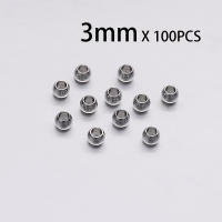 Talares De Acero Inoxidable Redondos Para Joyería Y Pulseras DIY Accesorios De Metal De 3/4/5/6/7/8MM Troqueles De Espaciador - details 6
