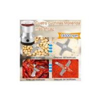 Molinillo de Café Eléctrico Molinillo de 200W Molinillo Eléctrico de Café 300ml Molinillos de Especias para Molinillo Semillas Especias Secos(Plata) - details 4