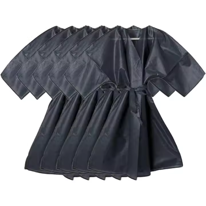 By Doribell Paquete de 10 Kimono Desechable Tst Negros (primera Calidad) - Alta Calidad - 1