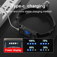 Linterna Frontal Potente De 100000LM Con Sensor Y Luz De Advertencia 7 Modos Impermeable Para Pesca Trabajo Nocturno Running Climbing - details 10
