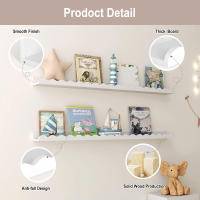Estante Flotante De Madera Blanca Con Ondas Para Dormitorio Organizador De Juguetes Y Libros Decoración De Pared Para Niño Y Adulto Estilo Moderno Montado En La Pared - details 2