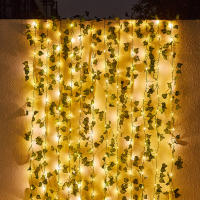 1pc Luces De Cadena Solar De Vinatera Artificial Ivy Garland Luces De Hadas Para Hojas Verdes Decoración Para Bodas Y Fiestas - details 1