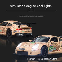 Modelo De Coche De Aleación Porscha RSR 1:32 Con Sonido Y Luz Vehículo De Retroceso Juguete De Decoración Para Niños Simulación Alta - details 4