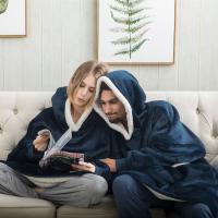 Oversized Hoodie Blanket Wearable Lamb Velvet Lazy Blanket - details 2
