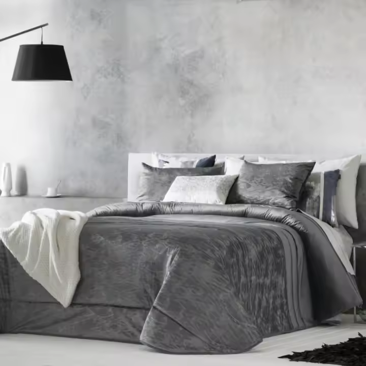 Bouti ANTILO TEXTIL MODELO LAURIA GRIS para Primavera/otoño - Textura Suave Aterciopelada - Relleno Napa 150 Gr/m2 - 1