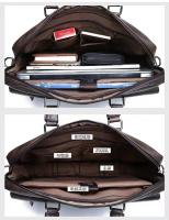 Bolso De Negocios De Cuero Para Hombre Bolso De Mano De Lujo Bolsa De Hombro Para Oficina A4 Portátil Bolsa Transversal MaleTote Bags - details 22