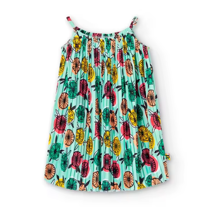 vestido Boboli talla años- estampado citricos - 1