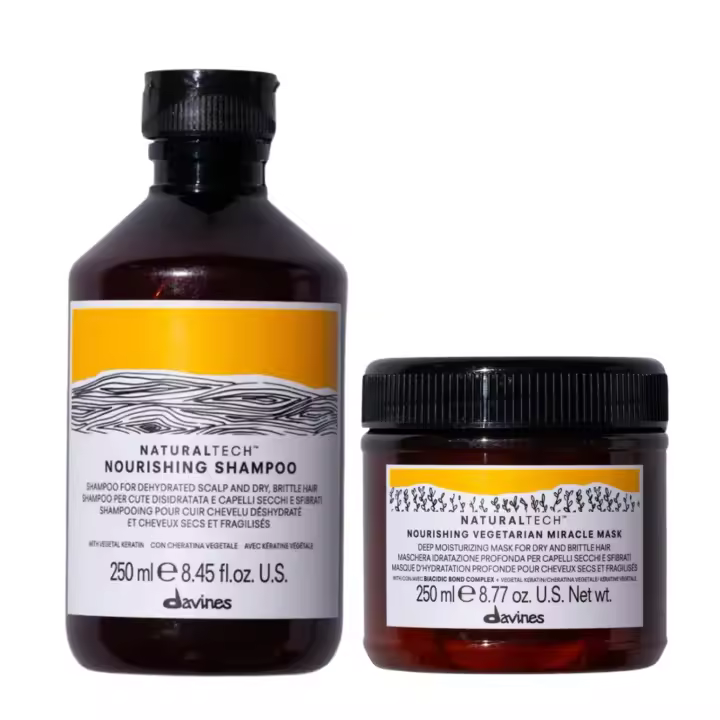 Davines Kit NOURISHING Rutina Capilar Mascarilla Nutritiva | Champú 250ml + Mascarilla Vegetal Miracle 250ml - 1