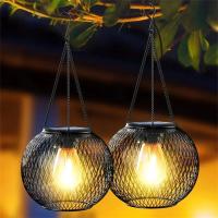 Lámpara Solar Exterior Ortiny Mejorada Luces Decorativas Exteriores Impermeables Lámparas Colgantes Para Jardín Metal Tema FÁYRI - details 0
