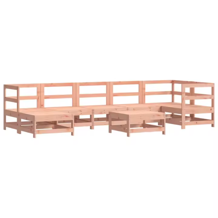 vidaXL Juego de muebles de jardín 8 pzas madera maciza abeto Douglas - 1